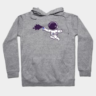 Cute Astronaut Spray With Space Cartoon Hoodie